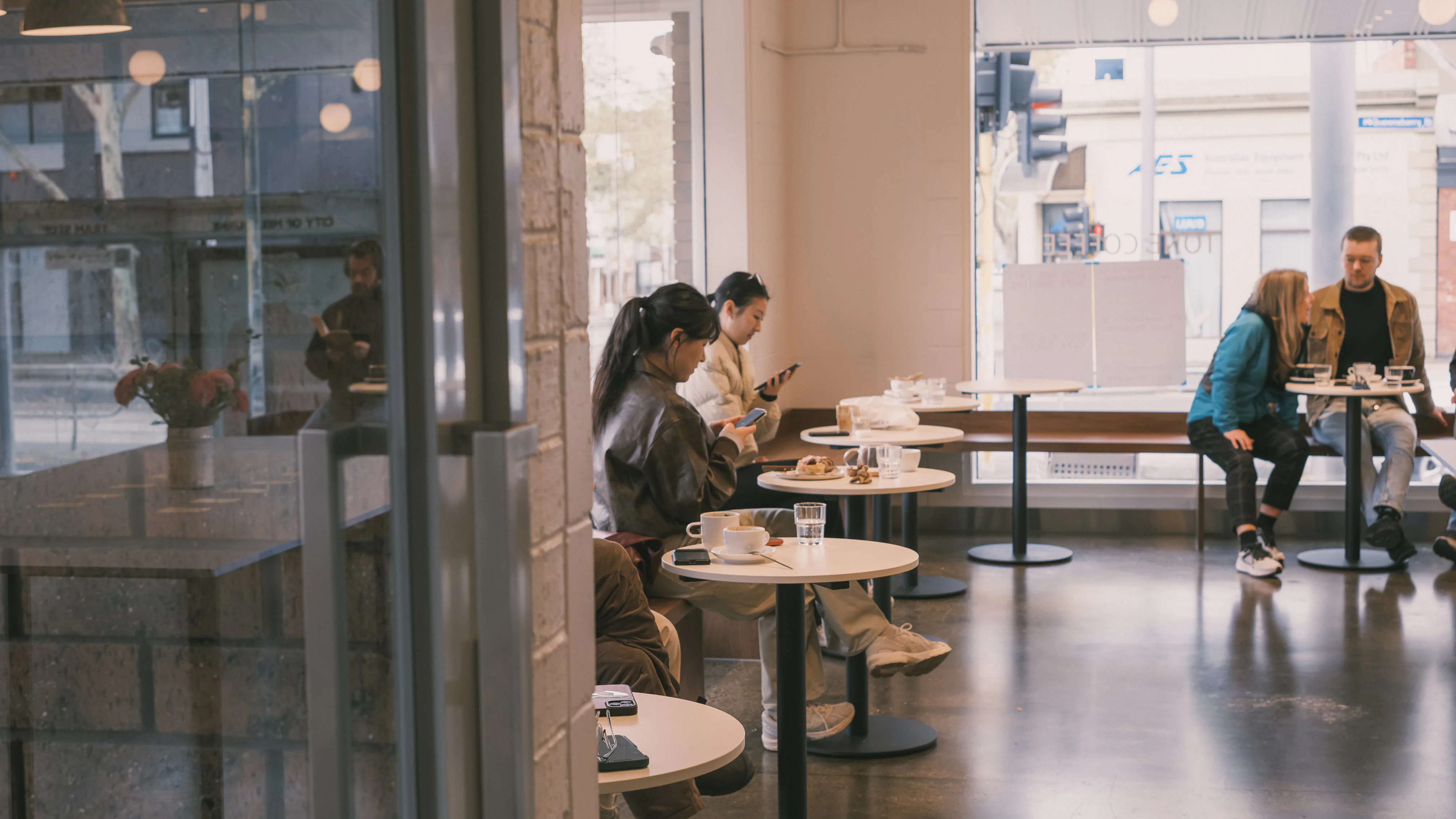 Tone Coffee Roasters interior and coffee preparation